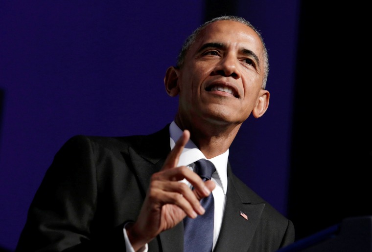 Image: U.S. President Barack Obama addresses the Congressional Black Caucus Foundation's 46th annual Legislative Conference Phoenix Awards Dinner