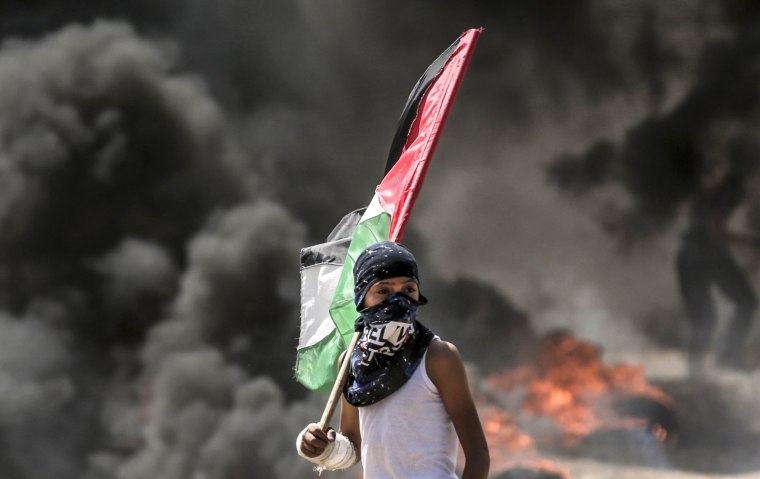 Image: Palestinian protesters