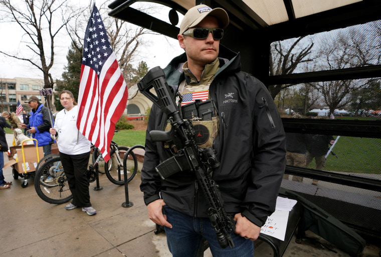 Image: Pro-gun rally in Boulder