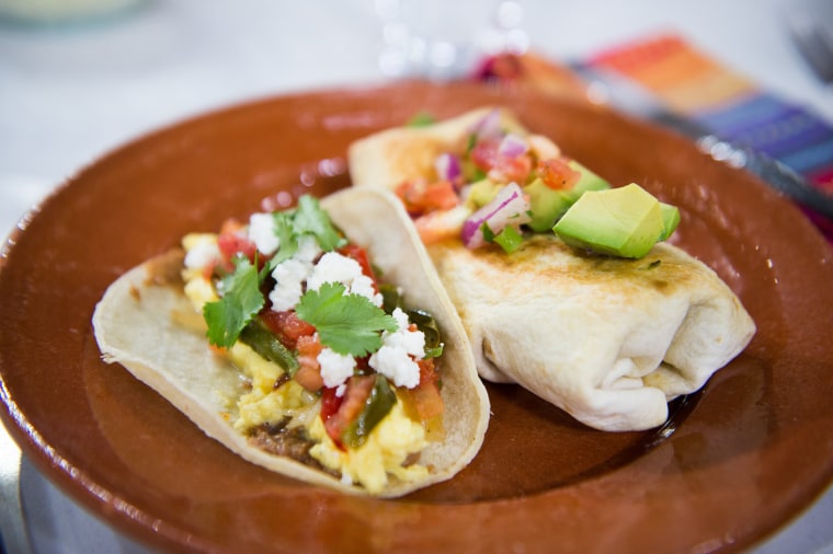 Image: Chorizo Breakfast Burritos on the Today Show. March 16, 2017.