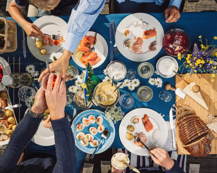 Image: Swedish summer Midsommar Midsummer celebration dinner party