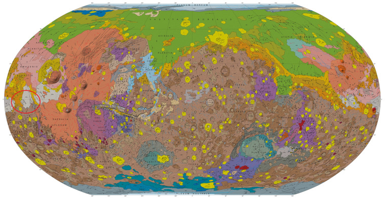Image: Mars Geographical Map