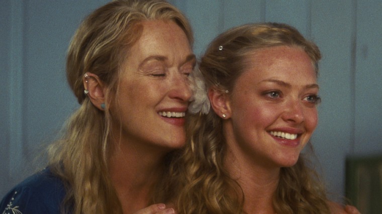 MAMMA MIA!, front, from left: Christine Baranski, Meryl Streep,  Julie Walters, 2008.