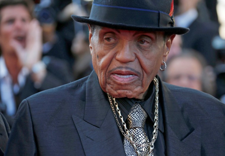 Image: FILE PHOTO: Joe Jackson father of the late pop star Michael Jackson arrives for the screening of the film "Sils Maria" in competition at the 67th Cannes Film Festival in Cannes