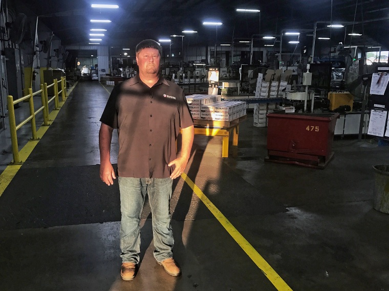 Chris Pratt has worked at the Mid Continent Nail Factory for 29 years. As operations manager, he oversees all 500 employees and feels personally responsible for these jobs.