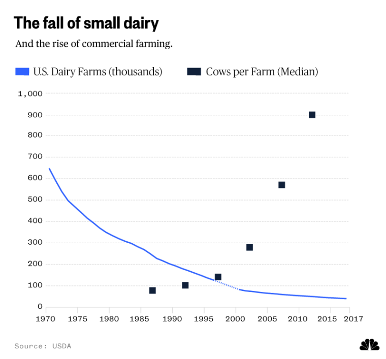 The fall of small dairy