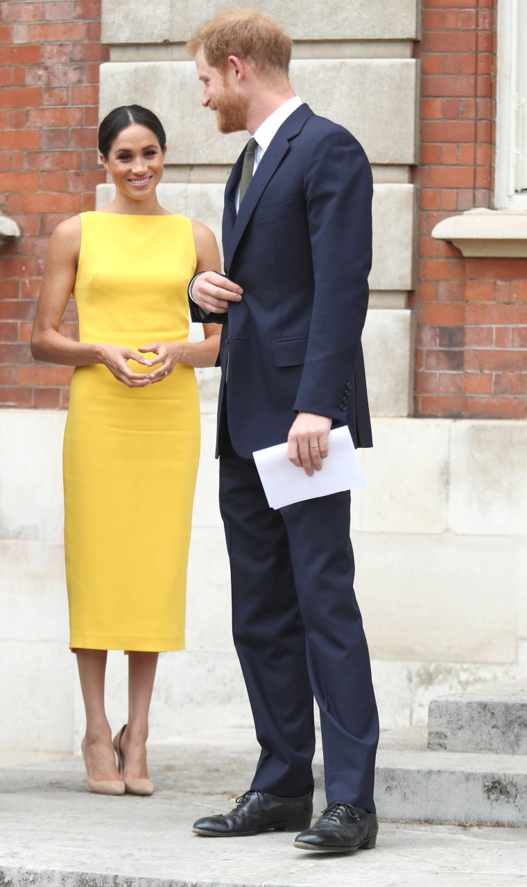 meghan markle yellow dior dress