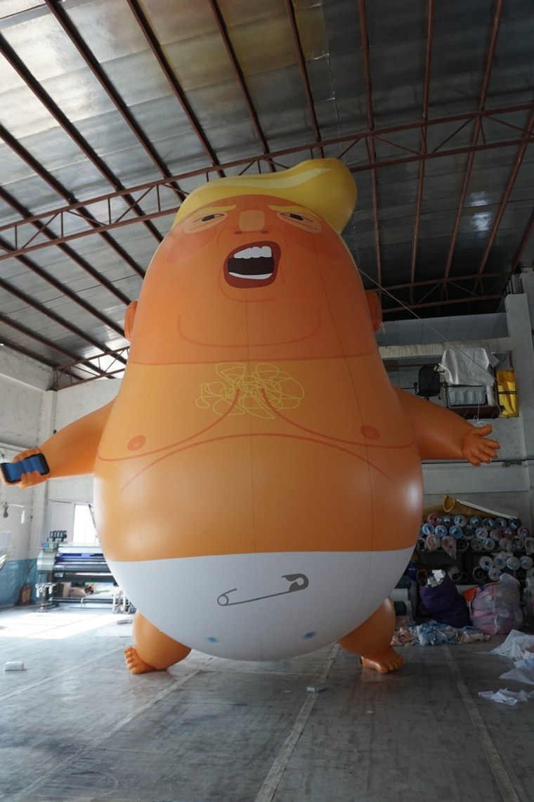 Image: Campaigners plan to ridicule the president with this 'Trump Baby' blimp.