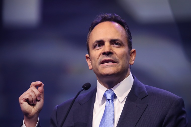 Image: Governor Matt Bevin speaks at the National Rifle Association's NRA-ILA Leadership Forum during the NRA Convention