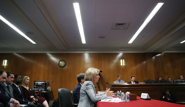 Image: Education Secretary Betsy DeVos testifies