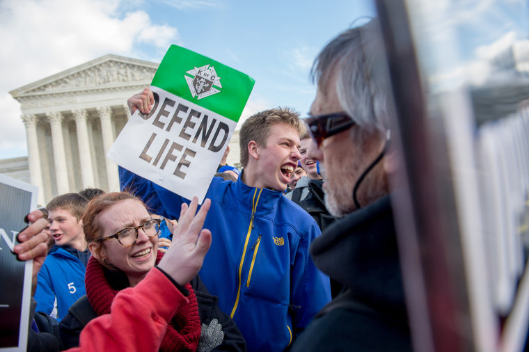 Thousands of pro-life protesters participate in the annual March for Life
