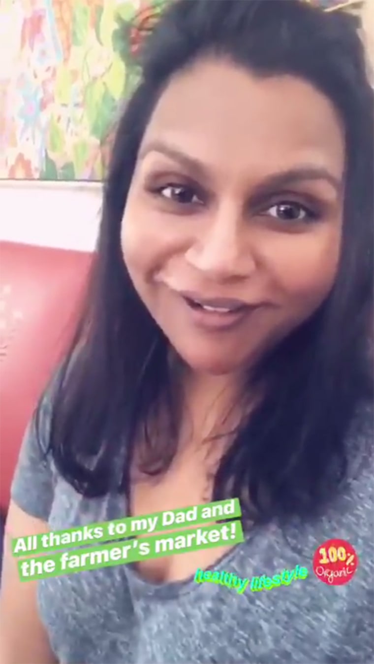 Mindy Kaling's homemade baby food preparation