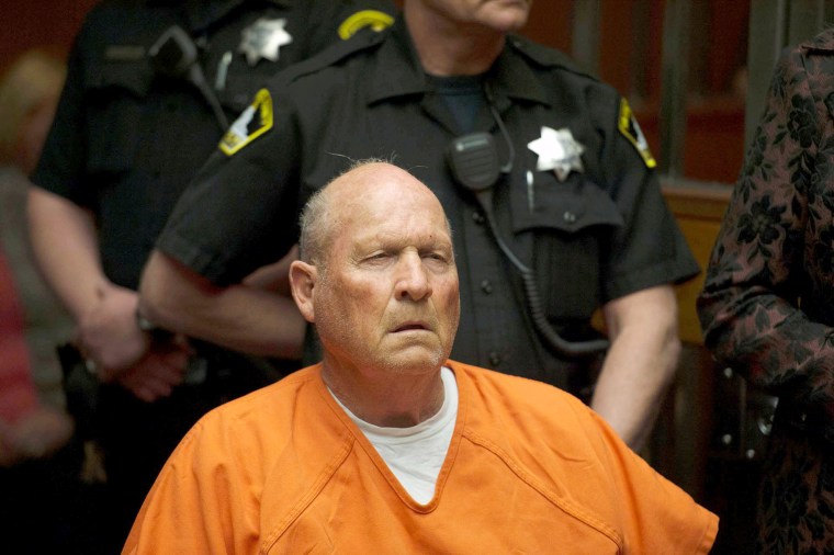 Image: Joseph James DeAngelo, 72, who authorities said was identified by DNA evidence as the serial predator dubbed the Golden State Killer, appears at his arraignment in California Superior court in Sacramento, California, April 27, 2018.