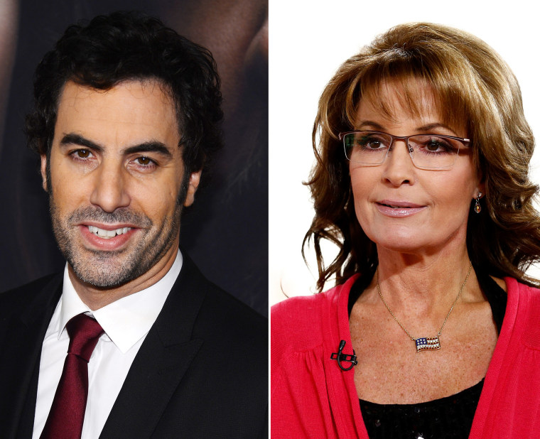 Image: Sasha Baron Cohen; Sarah Palin