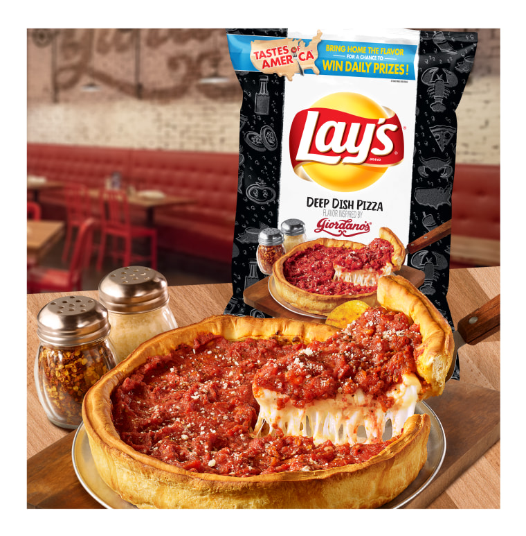 Lay's celebrates Chicago flavor with a deep dish pizza chip.