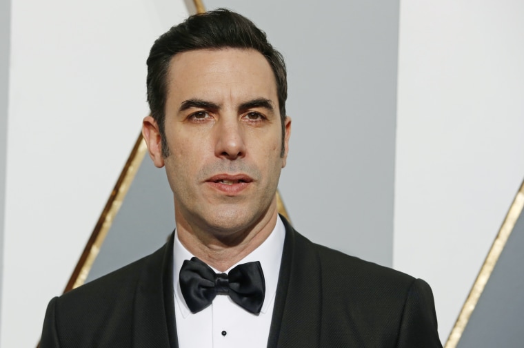 Presenter Sacha Baron Cohen arrives at the 88th Academy Awards in Hollywood