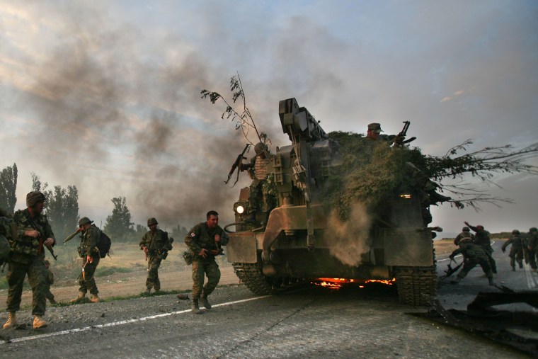 Image: Georgian soldiers in 2008