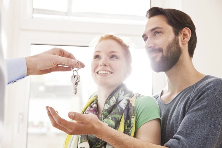 Couple buying a house