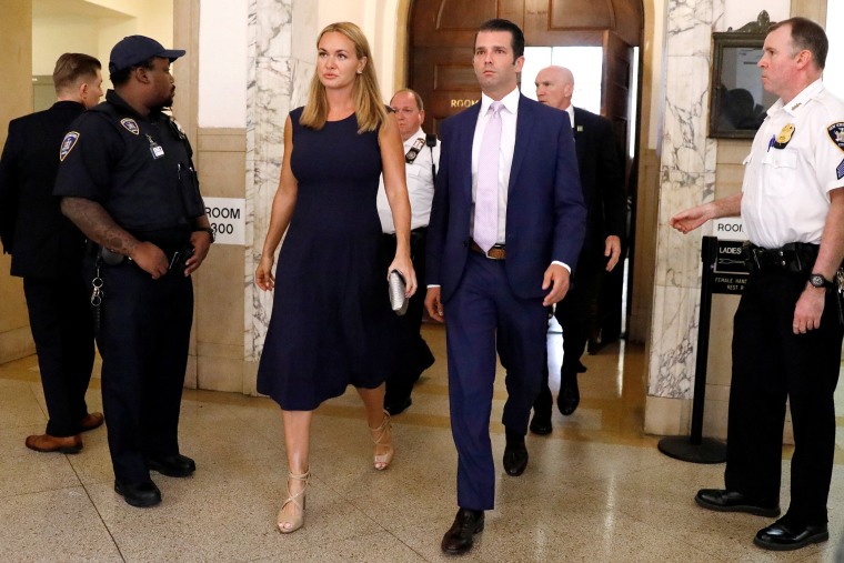 Image: Donald Trump Jr. and his wife Vanessa appear at State Supreme Court for divorce hearing in New York