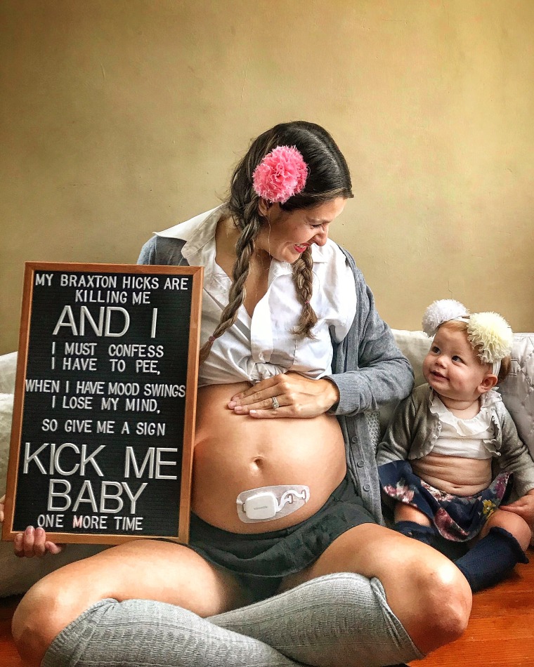 Charlotte Chatman is expecting her fourth child in September, and has gotten creative with taking photos to document the pregnancy.