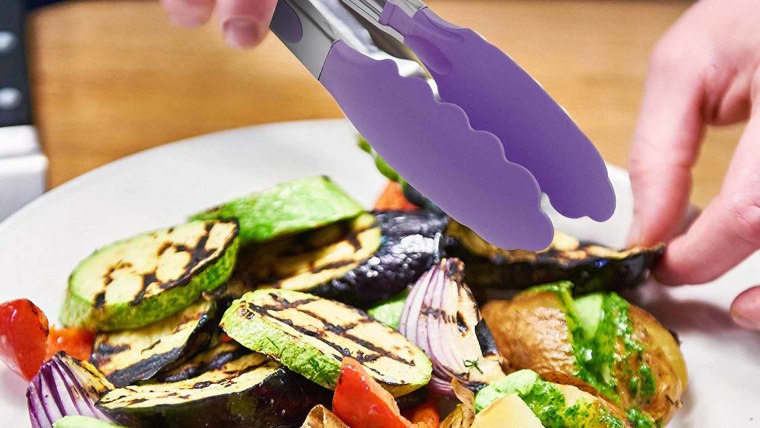 ChefStir Kitchen Tongs with Non Stick Silicone Tips