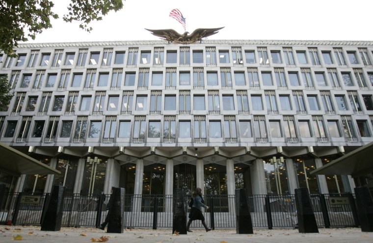 Image: The old U.S. Embassy building in London's Mayfair district.