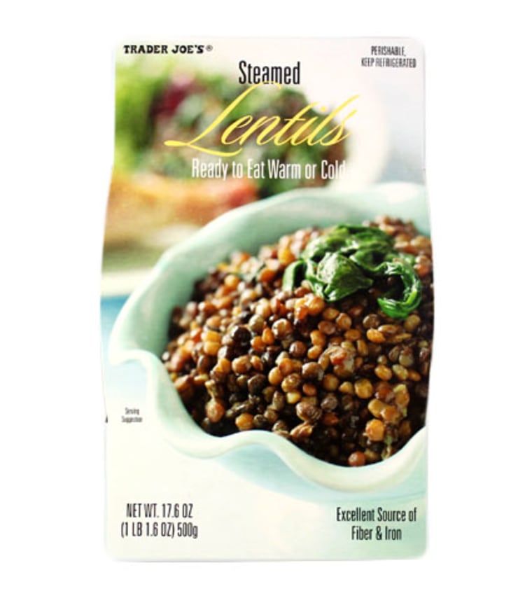 Steamed lentils are a tasty plant-based protein.