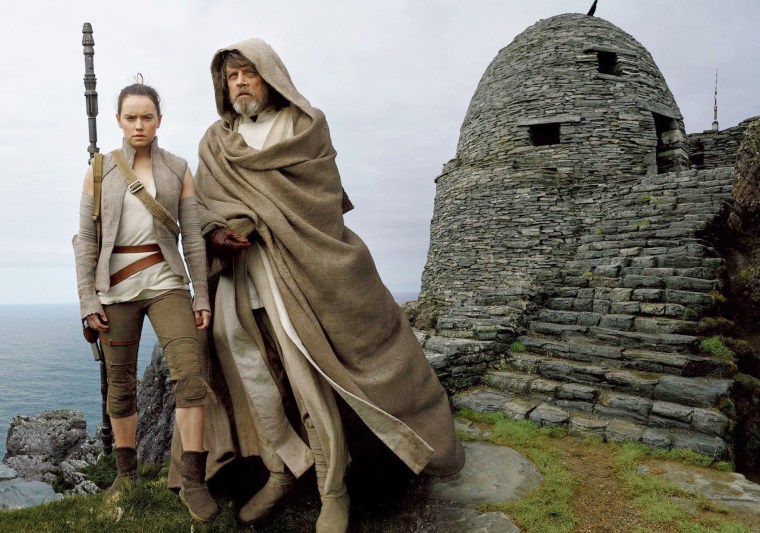 Image: Daisy Ridley and Mark Hamill in \"The Last Jedi.\"