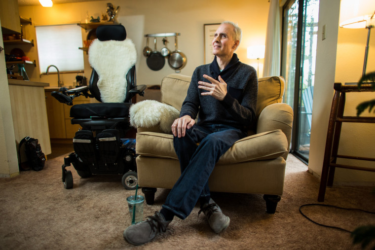Aaron McQ speaks during an interview in his Seattle apartment on Jan. 31, 2018.