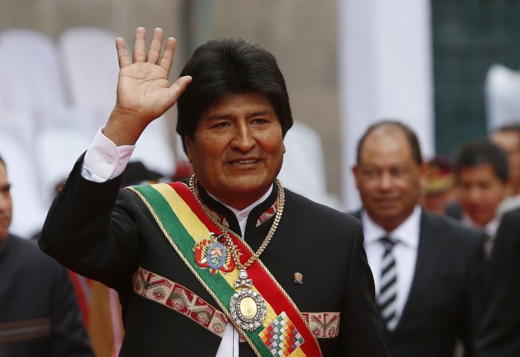 Image: Bolivia's President Evo Morales