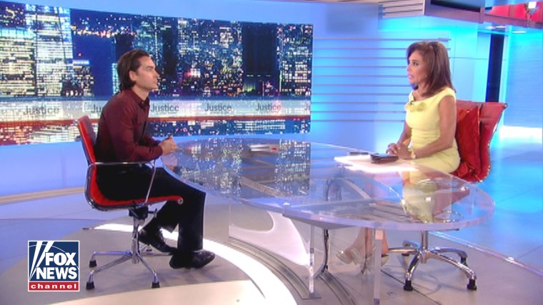 Image: Brandon Straka with Jeanine Pirro on Fox News