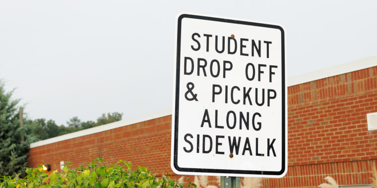 Student drop off and pickup sign