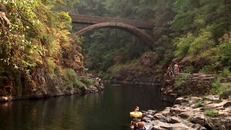 Girl pushed off bridge responds