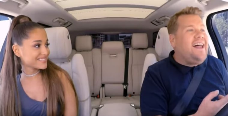 Ariana Grande and James Corden in Carpool Karaoke