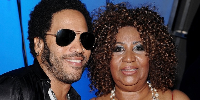 Lenny Kravitz and Aretha Franklin