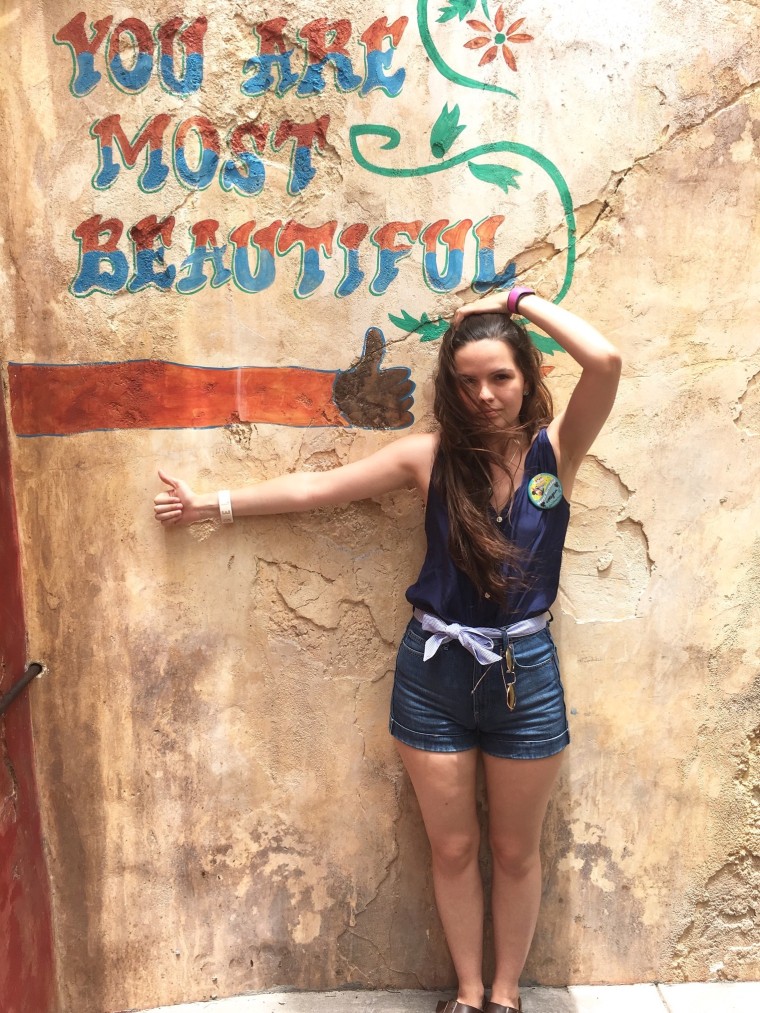 Megan Branch maintains the Instagram account for Animal Kingdom's You Are Most Beautiful Wall.