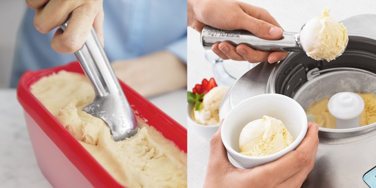 Ice Cream Unique Liquid Filled Heat Conductive Handle Easy Release