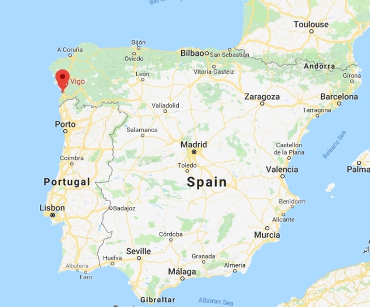 Image: Map of Spain, showing Vigo