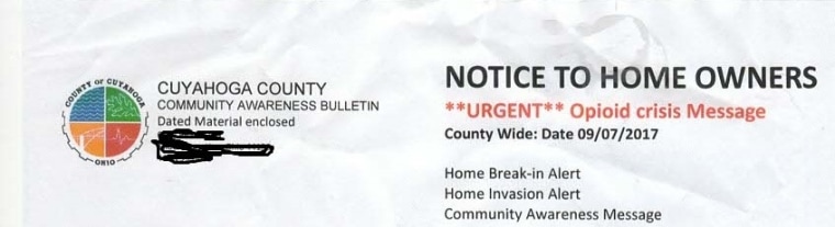 A bogus “Community Awareness Bulletin” (provided by the Cuyahoga County Dept. of Consumer Affairs)