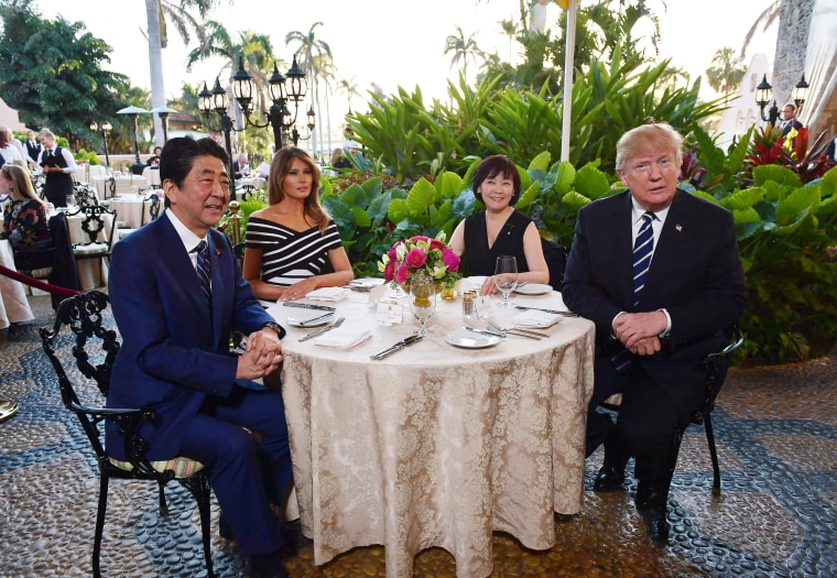 Image: Shinzo Abe, Melania Trump, Akie Abe, Donald Trump