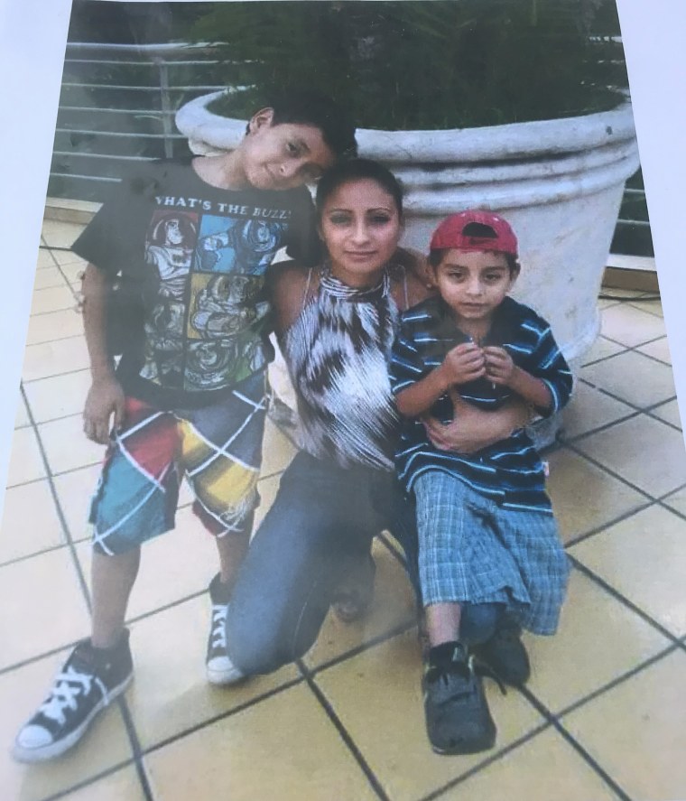 Raquel and her sons in El Salvador.