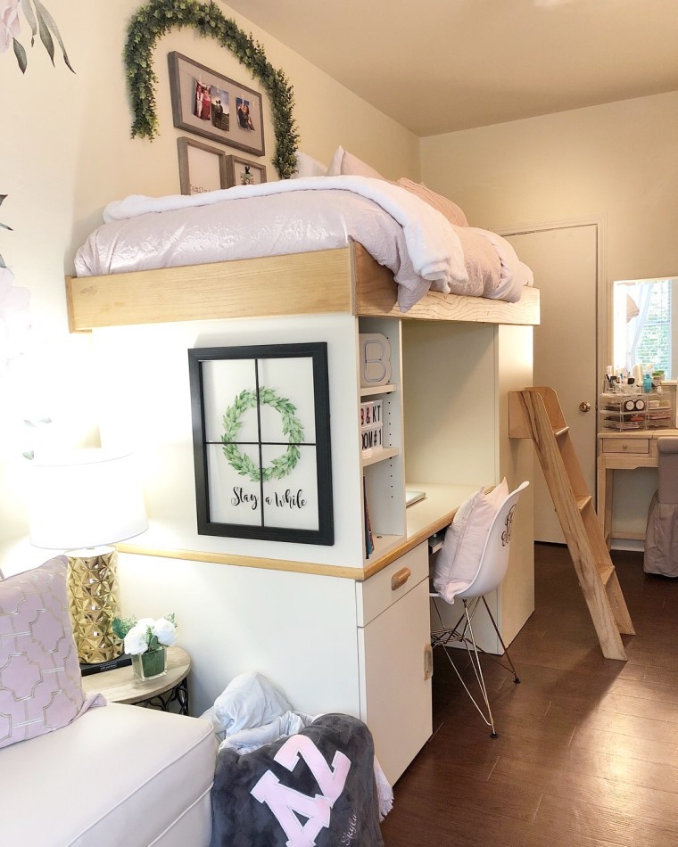 Dorm room before and after: See this space go from gloomy to glamorous