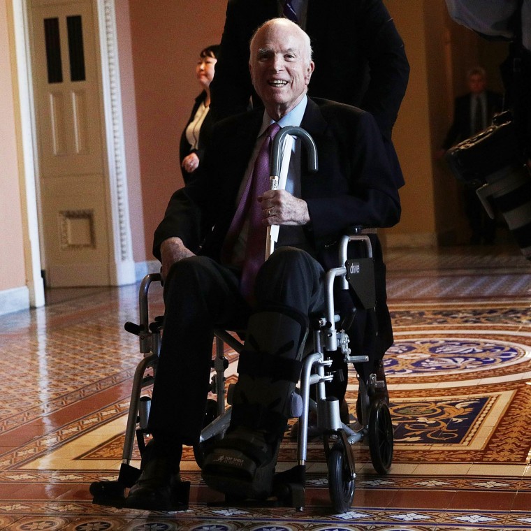 Sen. John McCain at the Capitol last December
