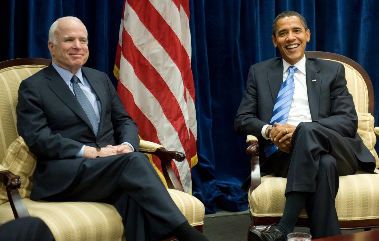 John McCain and Barack Obama