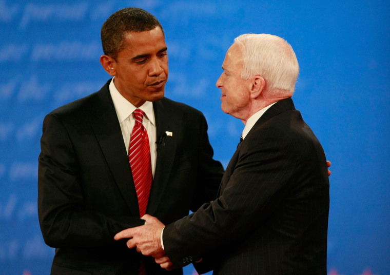 John McCain and Barack Obama