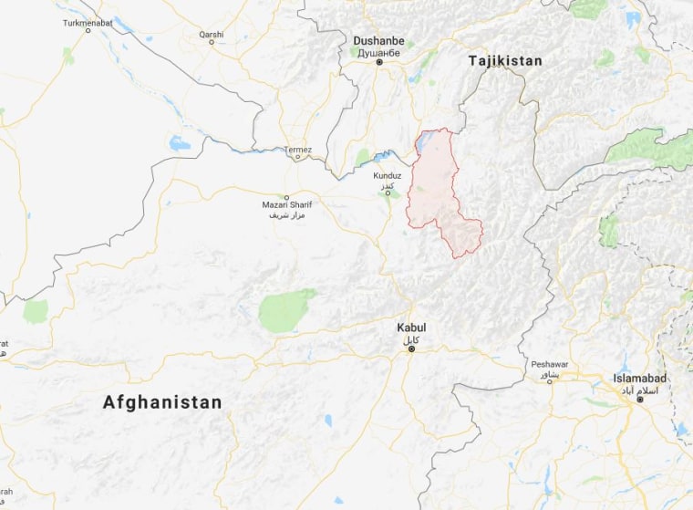 Image: A map showing the location of Afghanistan's Takhar province