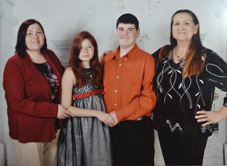 From left, Brandy Rose, Maddie, Maddie's brother and Maddie's grandmother.