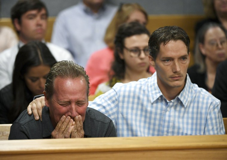 Image: Frank Rzucek the father of Shanann Watts, left, and her brother Frankie Rzucek