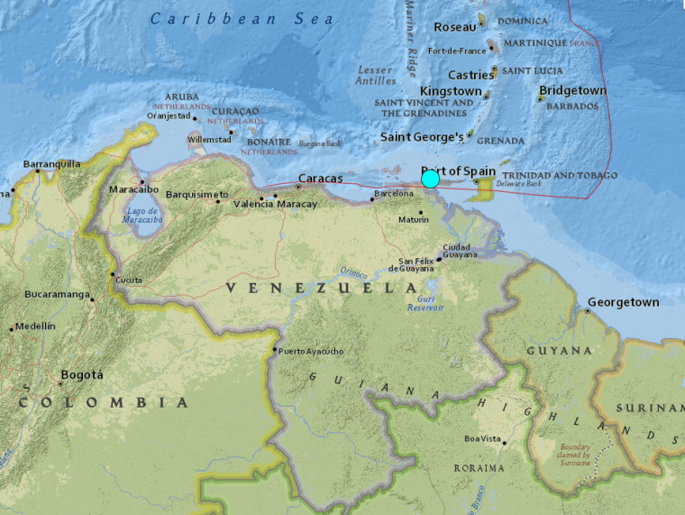 Image: Quake off Venezuela