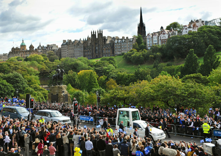 Image: Pope Benedict XVI visits Scotland in 2010